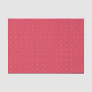Magenta Red Pink With Goldfish Orange Spots  Tissue Paper