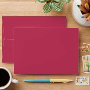 Magenta Red Wedding Simple Elegant Modern Trendy Envelope