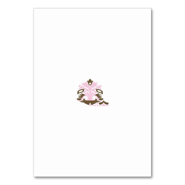 Magenta-Red, Yellowish Orange  decorative Table Number (Front)