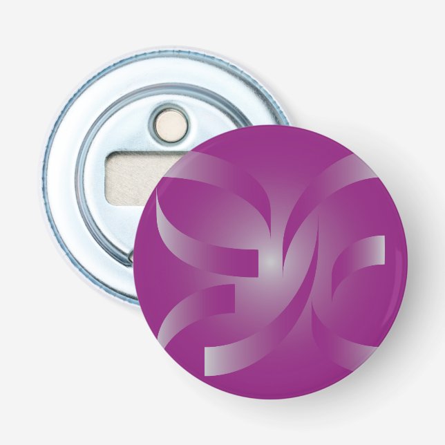 Magenta ribbons bottle opener (Front)