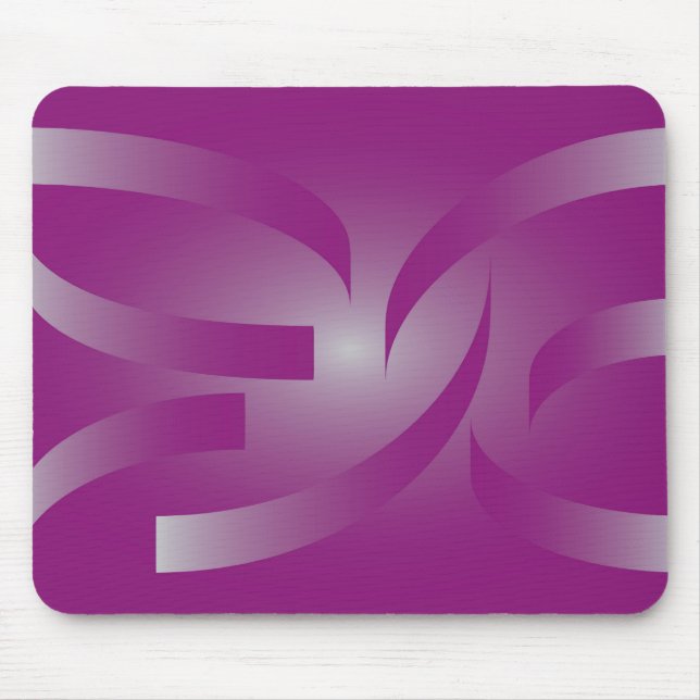 Magenta ribbons mouse mat (Front)