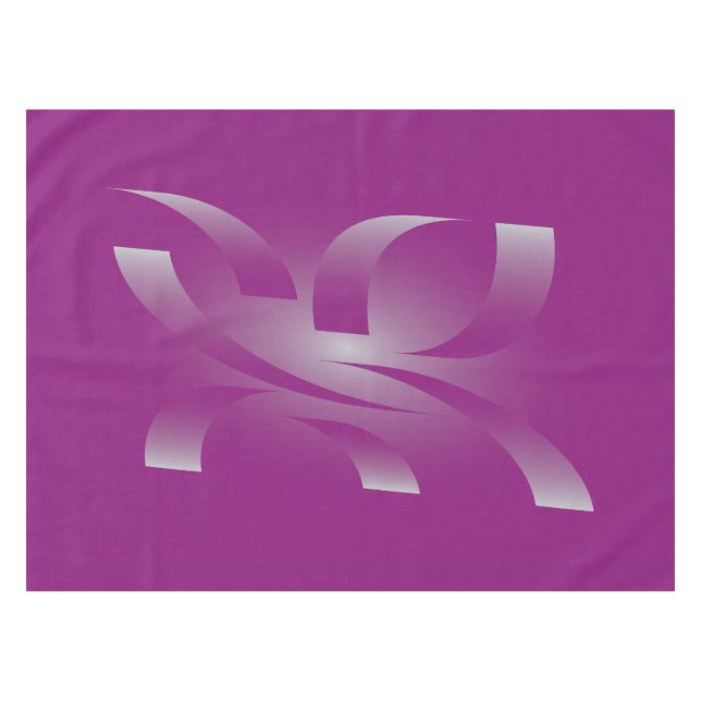 Magenta ribbons tablecloth (Front (Horizontal))