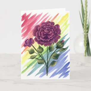 Magenta Rose Greeting Card