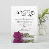 Magenta Rose We Still Do Wedding Vow Renewal