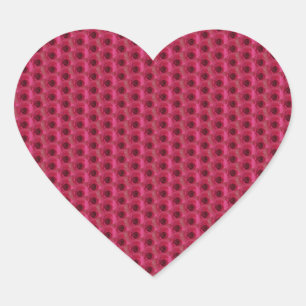Magenta Roses Heart Sticker