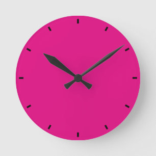 magenta round clock