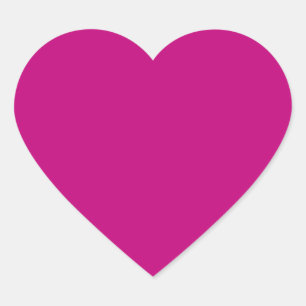 Magenta (solid colour)  heart sticker