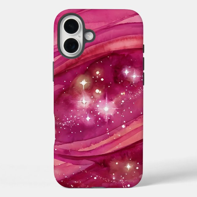 Magenta Stardust Galaxy Case-Mate iPhone Case (Back)