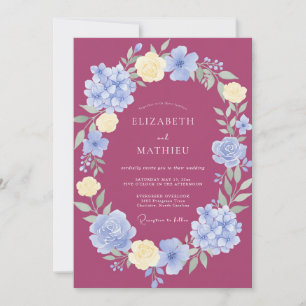 Magenta Striking Summer Wedding Invitation