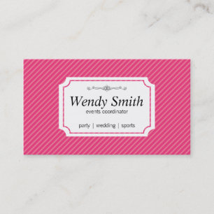 Magenta Stripes Business Card