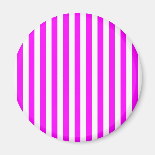 Magenta Stripes Magnet (Front)