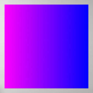 Magenta to Blue Gradient Poster