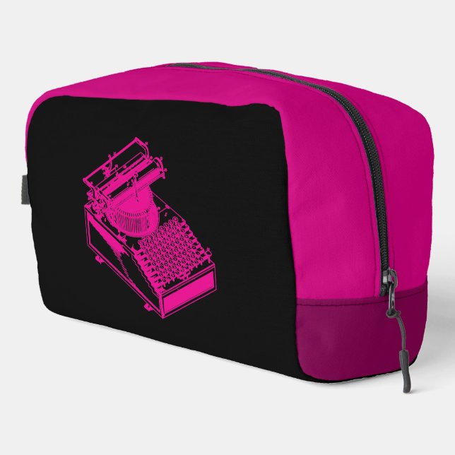 Magenta Type Writing Machine Magenta Dopp Kit (Right Corner)