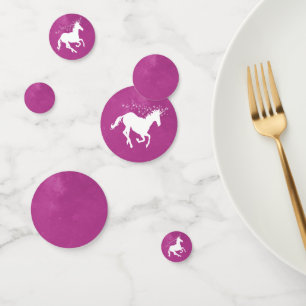 Magenta Unicorn Wedding Table Confetti