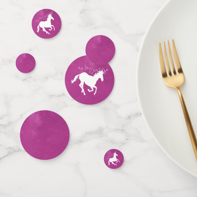 Magenta Unicorn Wedding Table Confetti (Group)