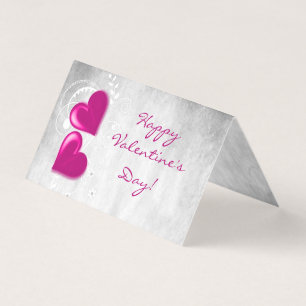 Magenta Valentine Hearts Folded Card