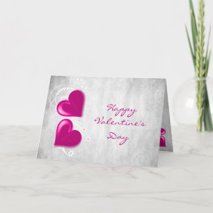 Magenta Valentine Hearts Greeting Card
