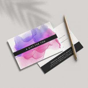 Magenta Watercolor Blot Gift Certificate