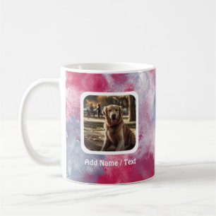 Magenta Watercolor Splash & Splatter Photo Mug