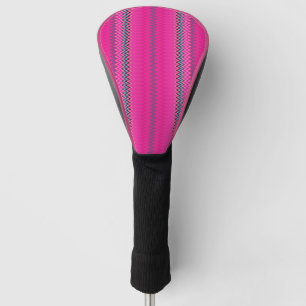 Magenta Wavy Pattern Golf Head Cover