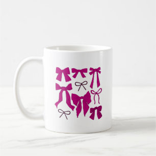 Magenta Whimsical Bows Coffee Mug
