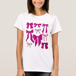 Magenta Whimsical Bows T-Shirt
