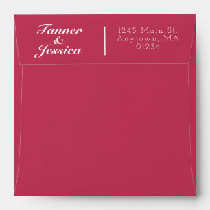 Magenta & White Minimalist Wedding   Envelope