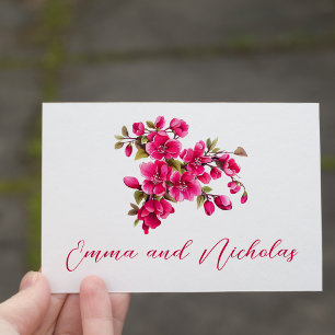 Magenta Wild Roses Note Card