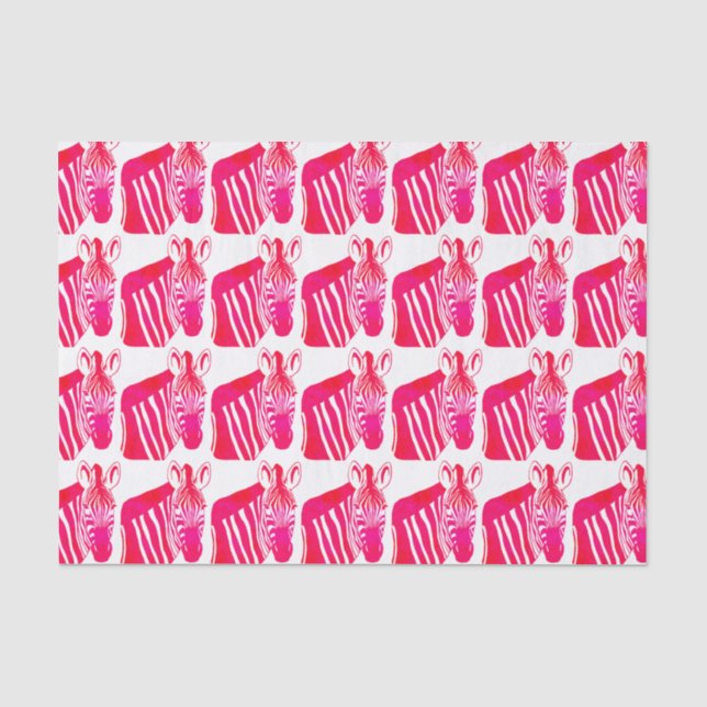 Magenta Zebras Tissue Paper (Front)