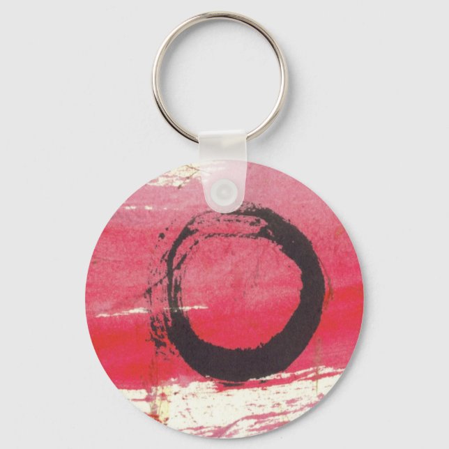 Magenta Zen Circle Keychain (Front)