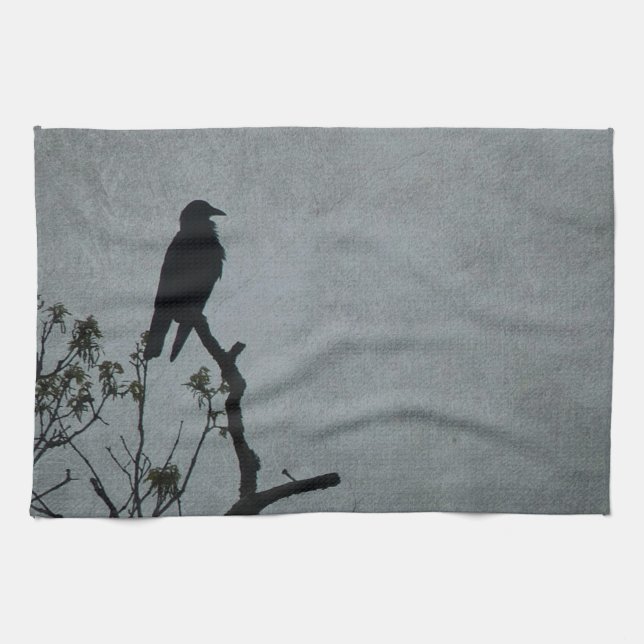 Magestic Crow Tea Towel (Horizontal)