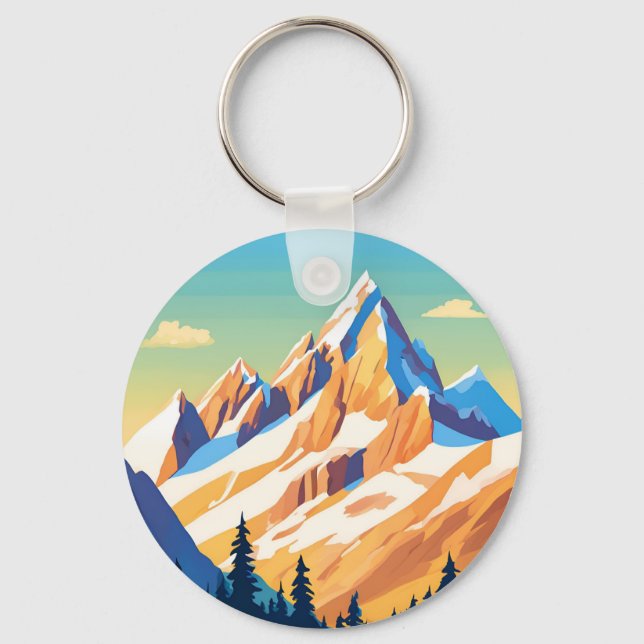 Magestic Mountains Key Ring (Front)