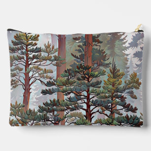 Magestic pine trees forest – Serene forest artwork Accessory Pouch