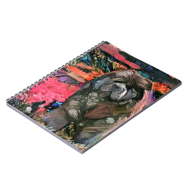 MAGGIE black chow notebook (Left Side)