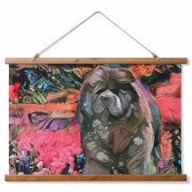 MAGGIE black chow tapestry