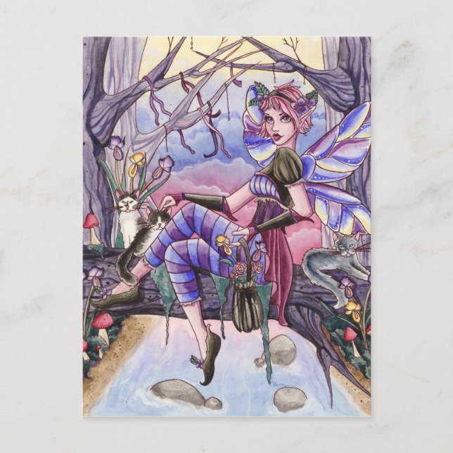 Maggie - Fairy and Cat Postcard (Front)