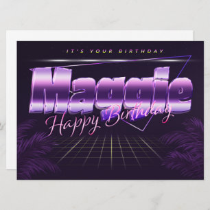 Maggie Name First name pura retro card Birthday