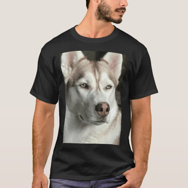 Maggie The Siberian Husky Long T-Shirt (Front)