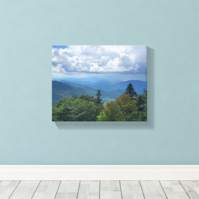 Maggie Valley Blue Ridge Parkway North Carolina Canvas Print (Insitu(Wood Floor))
