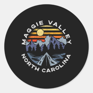 Maggie Valley North Carolina Mountains Vacation So Classic Round Sticker