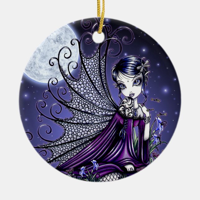 "Maggy" Gothic Moon Fairy Ornament (Front)