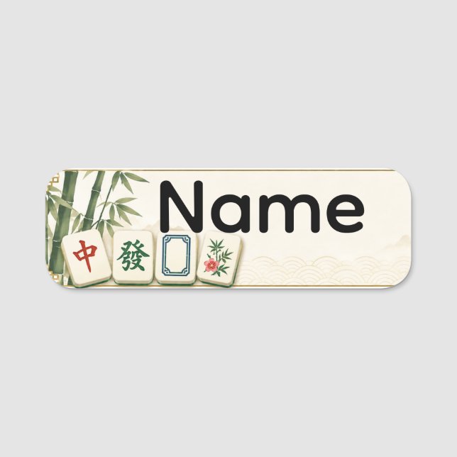Maghjong Dry Erase Name Tag (Front)