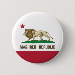 Maghreb Republic Lion Flag Berber Pride 6 Cm Round Badge