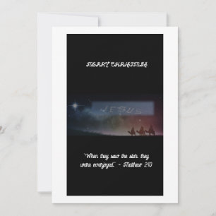 Magi following the star Christmas card
