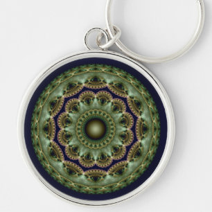 Magian glorious fractal glossy pattern key ring