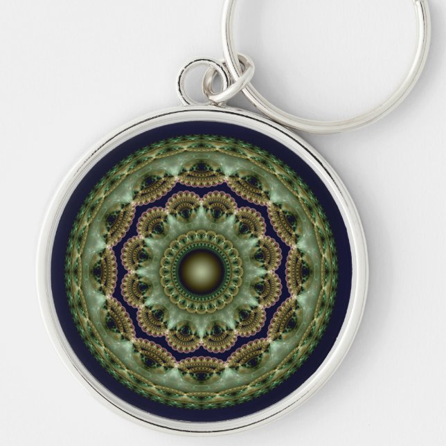 Magian glorious fractal glossy pattern key ring (Front)
