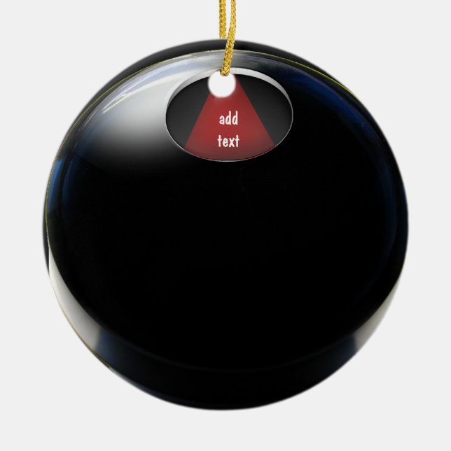 Magic 8 Ball Ceramic Tree Decoration (Front)