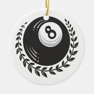 Magic 8 Ball Tattoo Ceramic Tree Decoration