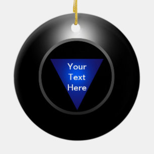 Magic 8 Ball - Your Text Ceramic Tree Decoration