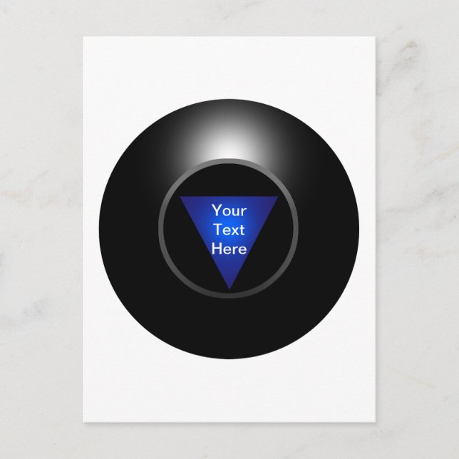 Magic 8 Ball - Your Text Postcard (Front)